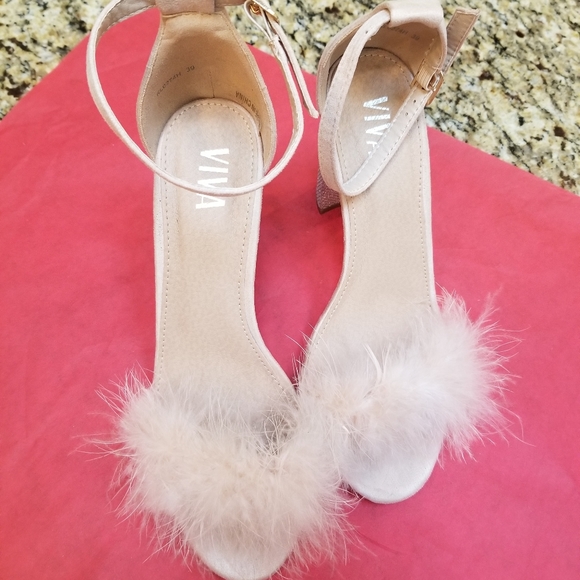 Shoes - Viva Feather Sparkle Heels